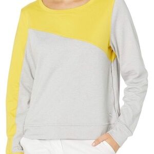 PUMA Cloudspun Crew Sweatshirt - Yellow & Gray Women's XXL